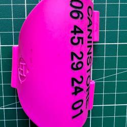 GRAVURE Attache antenne couleurs FLUO DC50 T5 TT10 TT15 pour GARMIN ou a ROSE HORIZONTALE