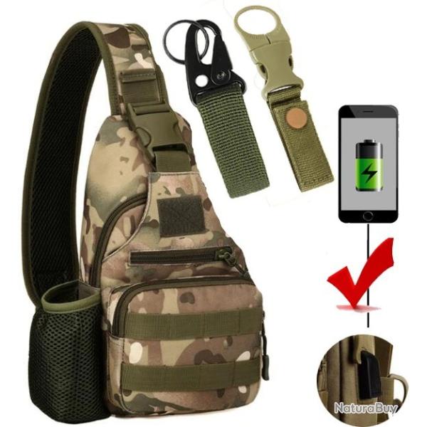 DulBag-Sac � Dos Anti-Vol avec Chargeur USB* petit sac et 2 crochets USB CP-2*