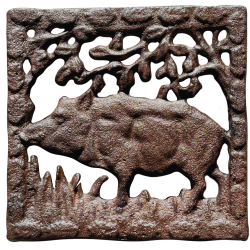 Dessous de plat carr&eacute; sanglier LOVERGREEN