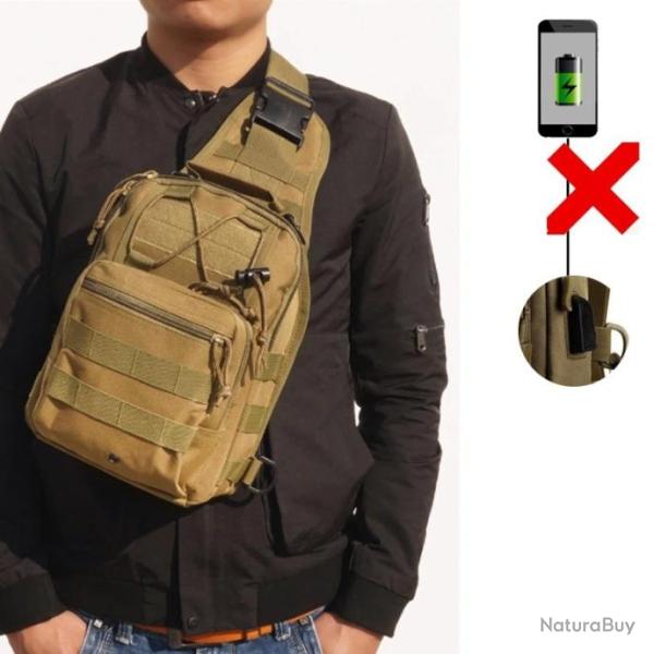 DulBag-Sac � Dos Anti-Vol avec Chargeur USB* petit sac et 2 crochets KAKI*