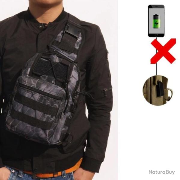 Sac � Dos Anti-Vol avec Chargeur USB* petit sac et 2 crochet  serpent noir*LIVRAISON GRATUITE !!!