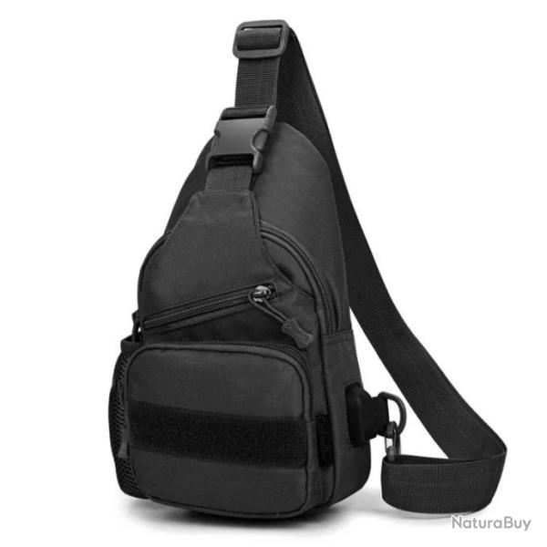 Dulinitied-Sac � dos de poitrine � chargement USB-*NOIR*LIVRAISON GRATUITE !!!