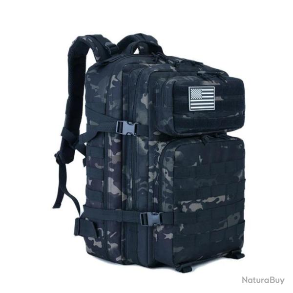DulBackpack-Sac � dos militaire d'assaut pour homme *CAMOUFLAGE NOIR