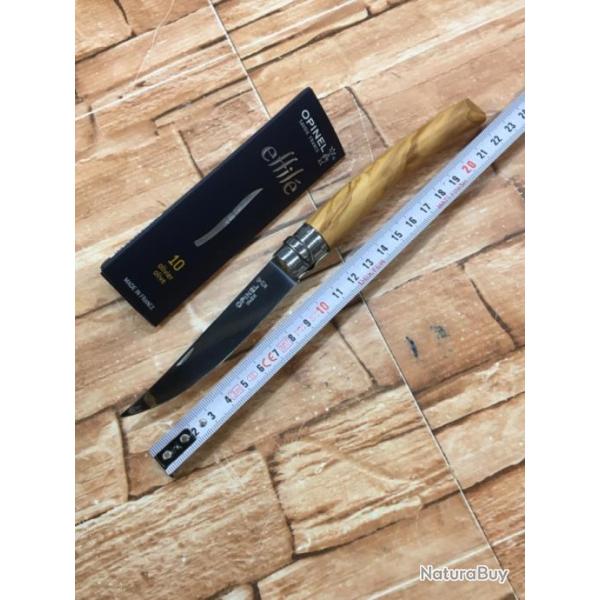 Opinel effil� num�ro 10 manche en bois d'Olivier