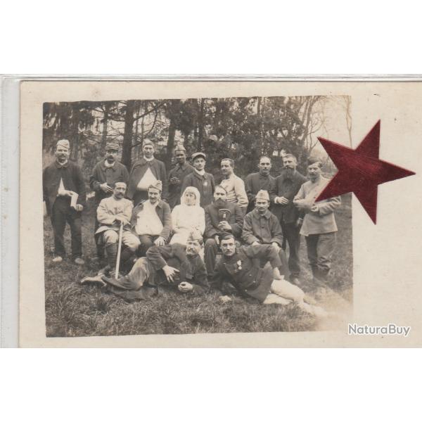 CPA - CPA-cartes Photos de soldats bless�s avec infirmi�res Soignants N�035