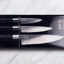 Kai 67S300 Wasabi Black Coffret 3 Couteaux : Office , universel et chef