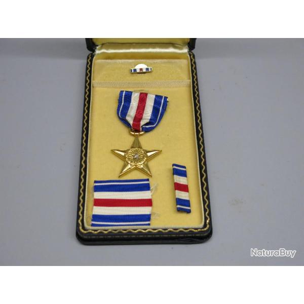 Mdaille SILVER Star US originale dans sa boite Ref 666 Box 204