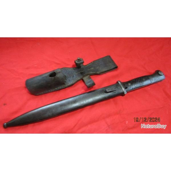 baionnette mauser 98k mono 1939 CEickhorn cuir 1943 lame us�e Allemande seconde guerre ww2 Allemagne