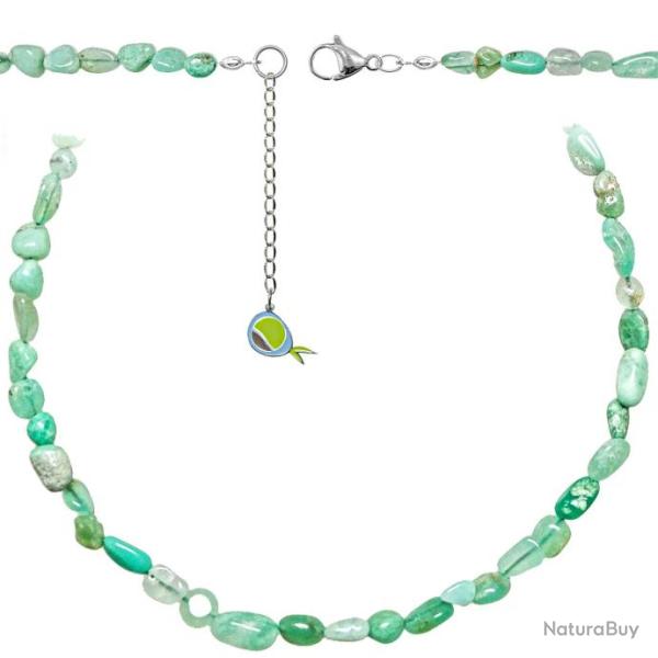 Collier en chrysoprase - Perles roul�es 5 � 8 mm - 38 cm