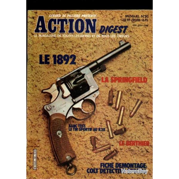 action digest 20, le 1892, tir sportif au k38, la prohibition, la springfield, armes berthier,