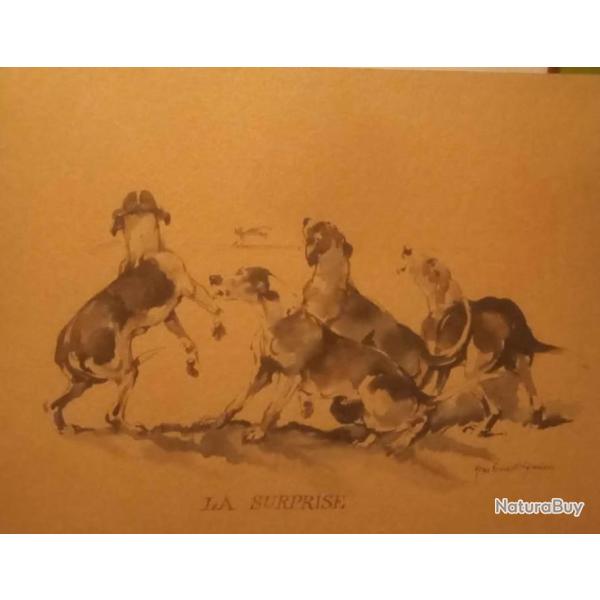 La Surprise - de Yvan Benoist-Gironiere - Aquarelle V�nerie