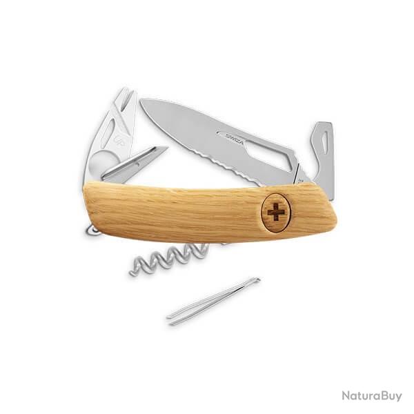 SZSH03TTCHEM Couteau suisse Swiza Tire-tique Allmatt 10 fonctions ch�ne