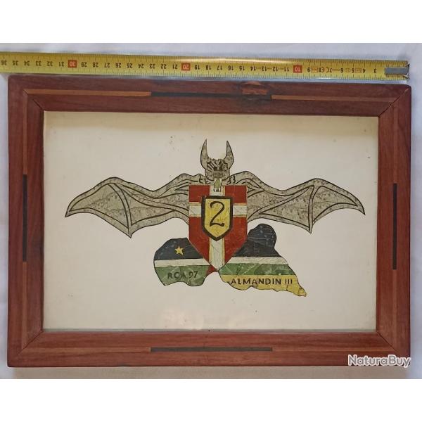 Cadre insigne 2�me Compagnie d'�clairage et de combat du 1er RI