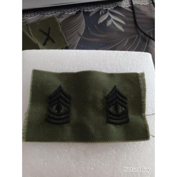 Paire de grades arm�e us FIRST SERGEANT kaki original