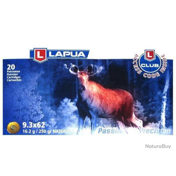 Munitions LAPUA cal.9,3x62 250gr naturalis par 60