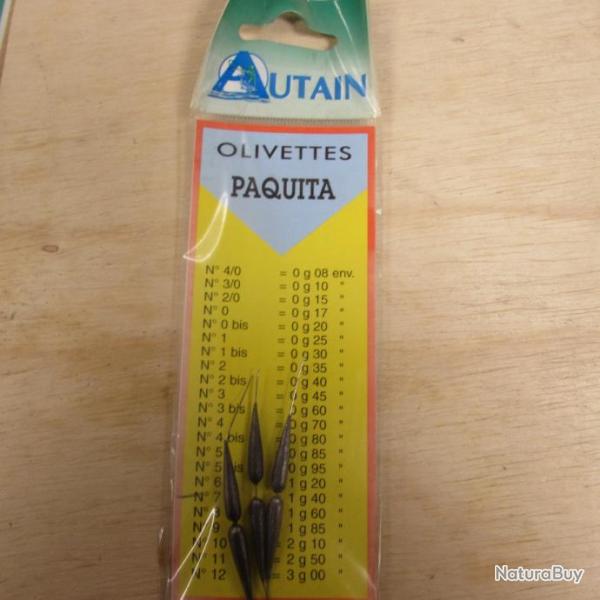 Olivettes PAQUITA de marque AUTAIN, n�7, 1,40g