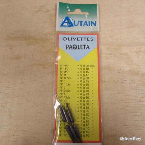 Olivettes PAQUITA de marque AUTAIN, n�8, 1,60g