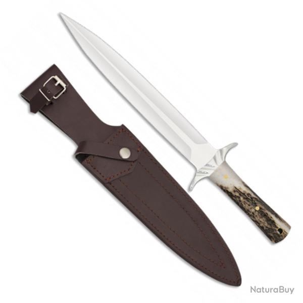 Dague de chasse corne de Cerf v�ritable lame 25cm