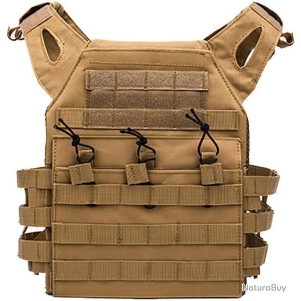 Gilet porte plaques tactique Viete armure de Corps Sportif ext�rieur pour activit�s - Kaki