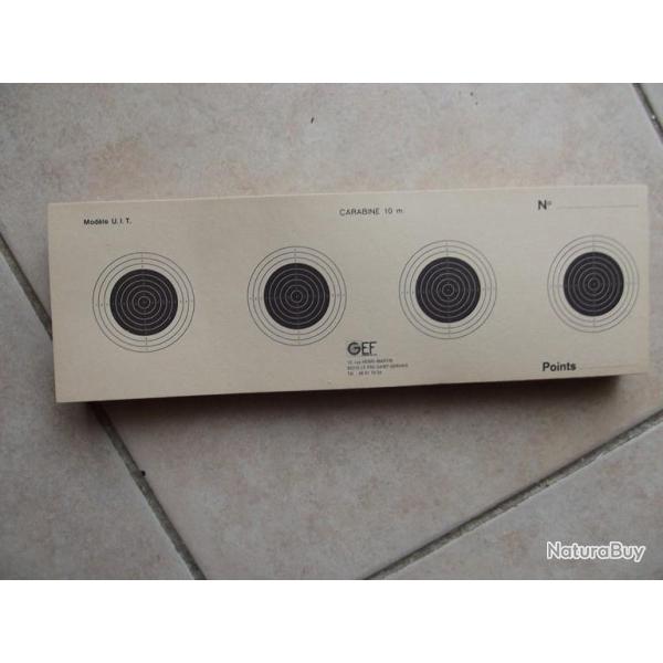 A SAISIR - 140 cartons cibles Match x 4 carabine 10 m�tres, soit 560 cibles