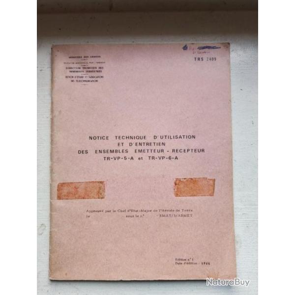NOTICE TECHNIQUE TR-VP-5-A ET 6-A