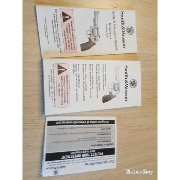 Notice smith et wesson tous models