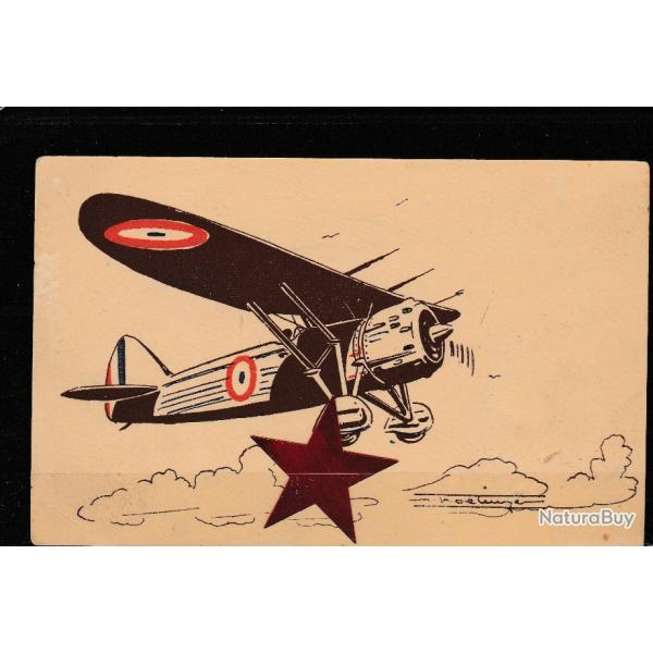 CPA -DEWOITINE 371  -Appareil biplace de Chasse N�064