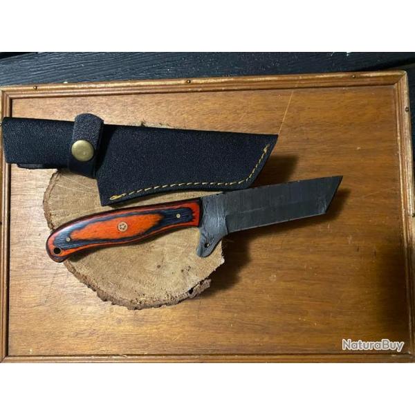 COUTEAU DAMAS LAME TANTO WAKIZASHI  FULL TANG   2025  N