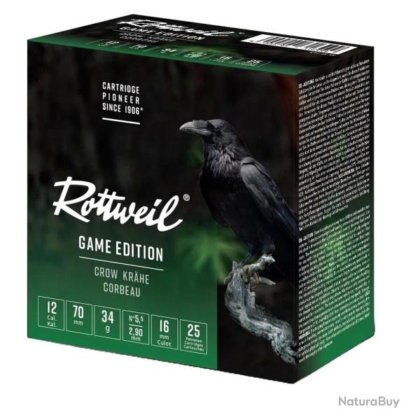 Cartouches de Chasse Corbeau Rottweil Cal 12 N�5