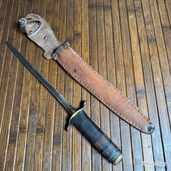 COUTEAU - POIGNARD DE TRANCH�E SUR LAME ROSALIE WW1