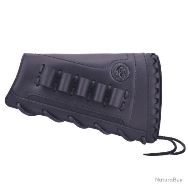 Support de crosse de fusil en cuir fait � la main-*Lefty Black 20GA-*