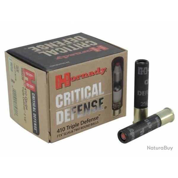 Cartouches Hornady CRITICAL DEFENSE cal.410 triple d�fense