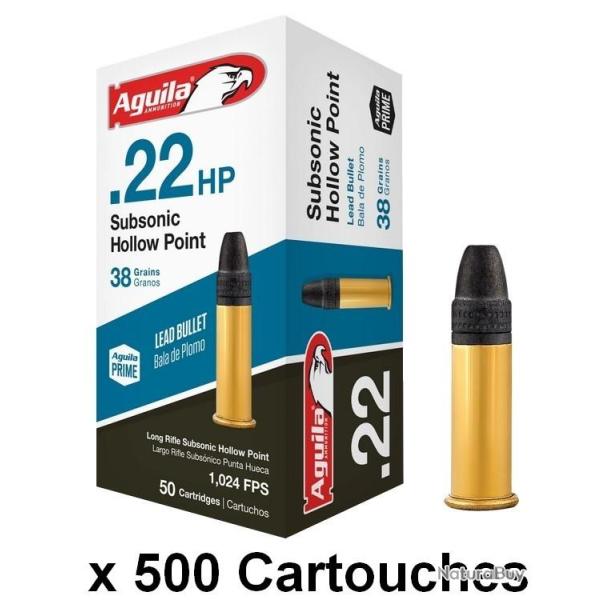 AGUILA 22lr Subsonic "Hollow Point" x500