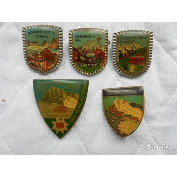 5 insignes �cu de villes montagnes autrichiennes