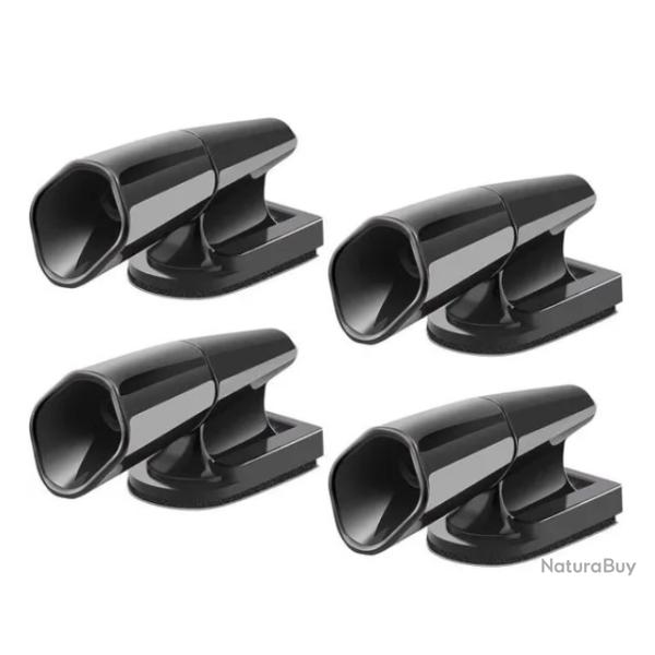 Sifflets Ultrasoniques Anti-Gibier pour Voiture  4 Pi�ces Avertisseur de Cerf Sifflet de Faune Noir