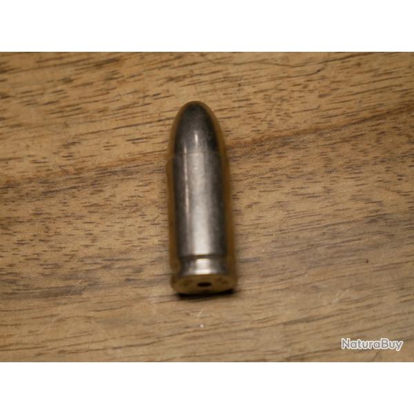 Cartouche de manipulation nickel�e de 9X19mm Allemande WW2