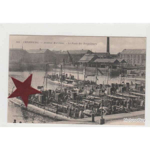 CPA -   Cherbourg - Arsenal Maritime - Le Poste des Torpilleurs N�058