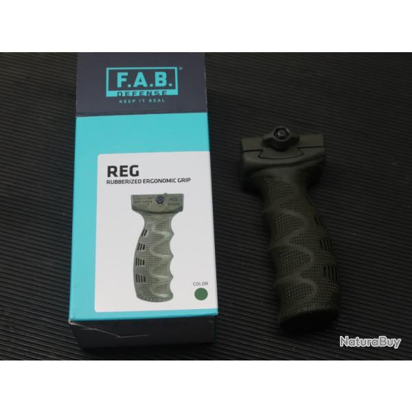 Poign�e avant ergonomique FAB Defense REG pour rails Picatinny - Olive Drab Green REF 89/2024