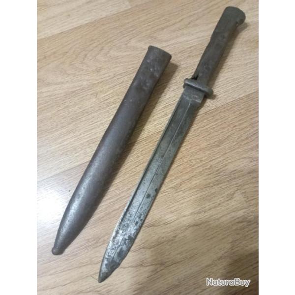Rare ba�onnette 84/98 1er type ,modifi�e fourreau fer.