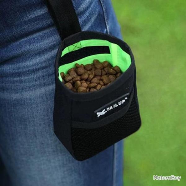 Sac de r�compense portable friandises chien NOIR - Poche d'entra�nement - Dressage et agilit�