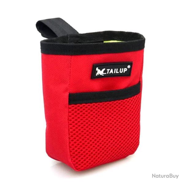Sac de r�compense portable friandises chien ROUGE - Poche d'entra�nement - Dressage et agilit�