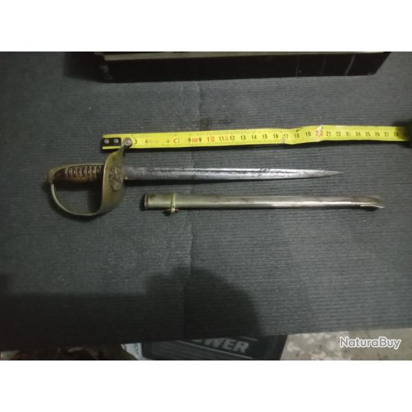 Sabre brsilien officier 19 me Brsil rare.