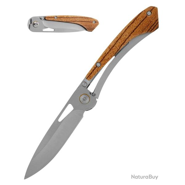 Couteau Pliant Extra Plat Manche Bois
