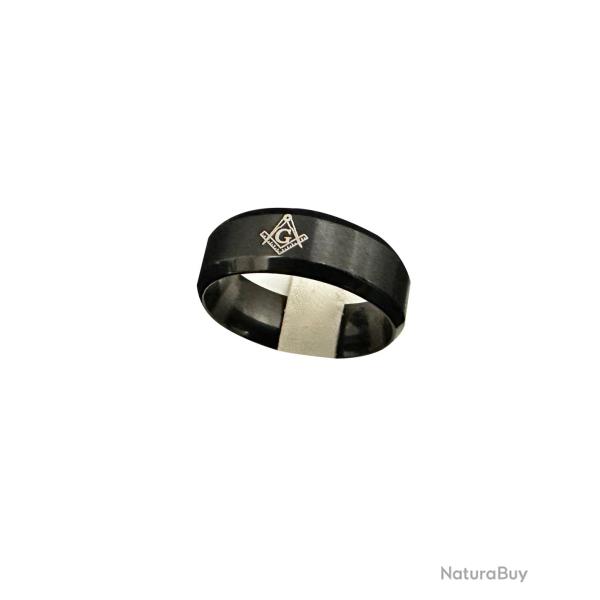 Bague Maonnique Noire Taille France 64 / Taille US 11
