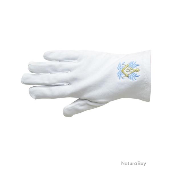 Gants blancs brod�s Taille 9