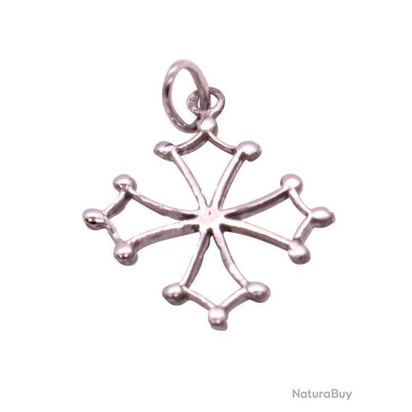 Pendentif en argent massif croix du languedoc