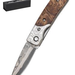 Coffret cadeau couteau pliant Damas