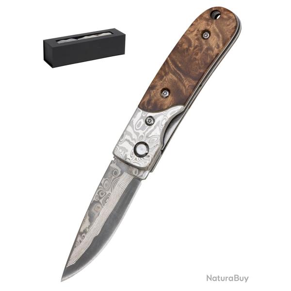 Coffret cadeau couteau pliant Damas
