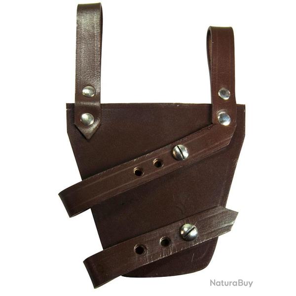 Porte-�p�e m�di�val oblique en cuir marron