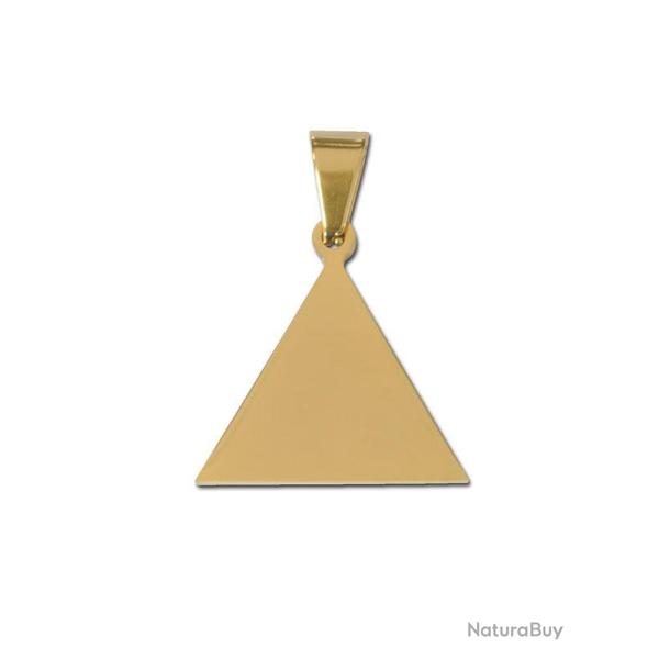 Pendentif Triangle dor (inox)  personnaliser